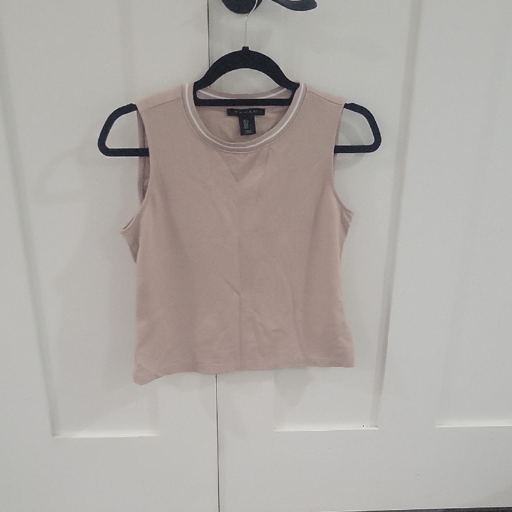 Beige Sleeveless Tank Top